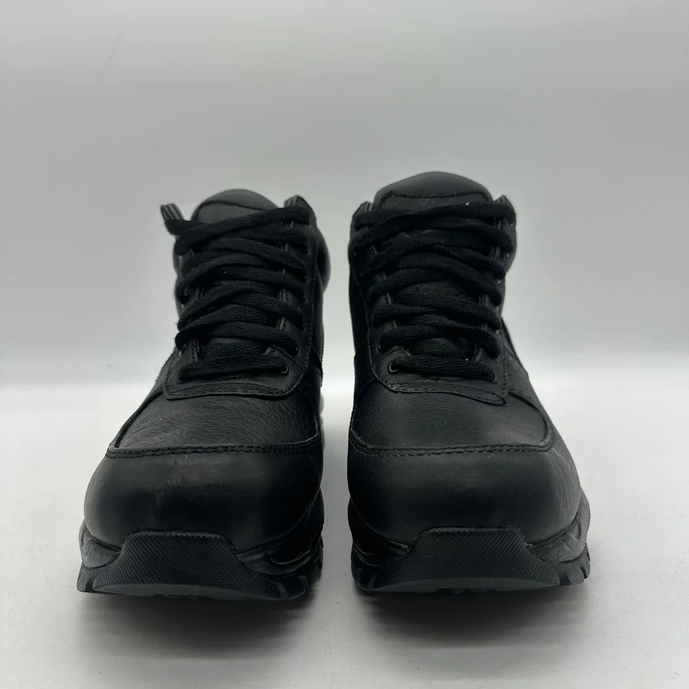 Nike 311567-001 Youth Size 6.5Y Triple Black Air Max Goadome ACG Leather Boots